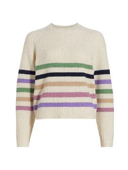 推荐Glittery Striped Crewneck Sweater商品