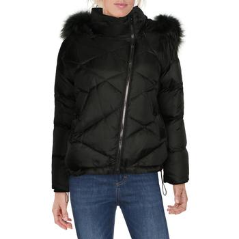 推荐Andrew Marc Womens Fur Trim Winter Puffer Jacket商品