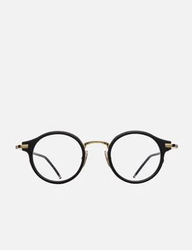 [二手商品] Thom Browne | Thom Browne Black and Gold Glasses 