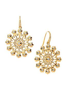 商品Syna | Mogul 18K Yellow Gold & Diamond Flower Drop Earrings,商家Saks Fifth Avenue,价格¥47787图片
