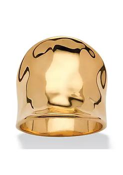 商品Concave Cigar Band Ring 18k Gold Plated图片