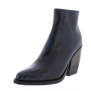推荐Chloe Womens Rylee Leather Snake Print Ankle Boots商品