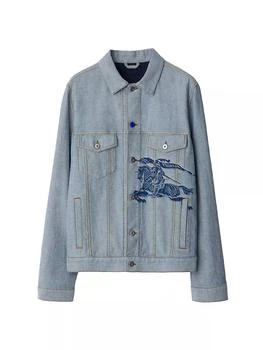 Burberry | EKD Denim Button-Front Shirt Jacket,商家Saks Fifth Avenue,价格¥13428