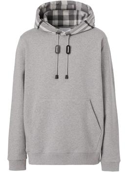 burberry卫衣, Burberry | BURBERRY - Check Motif Hood Cotton Sweatshirt商品图片 