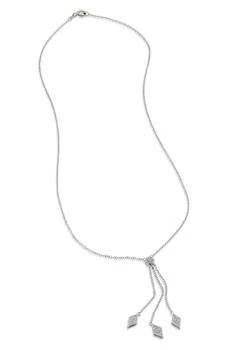 推荐Sterling Silver CZ Pavé Tassel Pendant Necklace商品