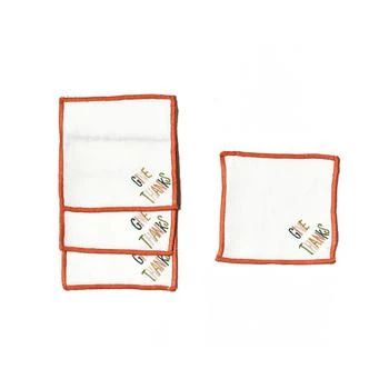 Coton Colors | Give Thanks Cocktail Napkins, Set of 4,商家Macy's,价格¥372