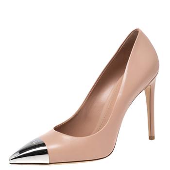 lv鞋真假, [二手商品] Louis Vuitton | Louis Vuitton Nude Pink Leather Merry Go Round Metal Cap Pointed-Toe Pumps Size 38.5商品图片 8.3折, 满1件减$100, 满减