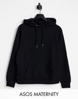 ASOS | ASOS DESIGN Maternity ultimate hoodie in black商品图片,