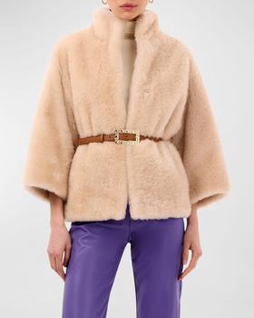 推荐Cashmere Goat Fur Coat w/ Belt商品