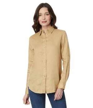 Ralph Lauren | Petite Linen Roll Tab–Sleeve Shirt,商家Zappos,价格¥600
