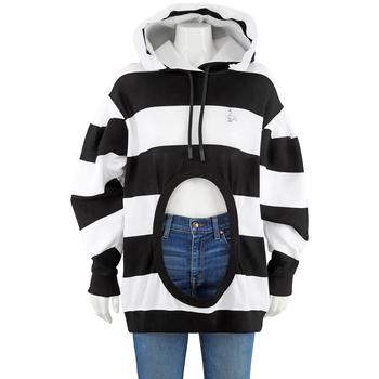 burberry卫衣, Burberry | Cut-out Detail Striped Cotton Hoodie商品图片 6.9折