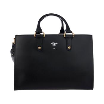 迪奥经典款, Dior | DIOR 女士黑色牛皮经典蜘蛛标识手提包 M5100-CVQV-911商品图片 满$100享9.5折, 满折