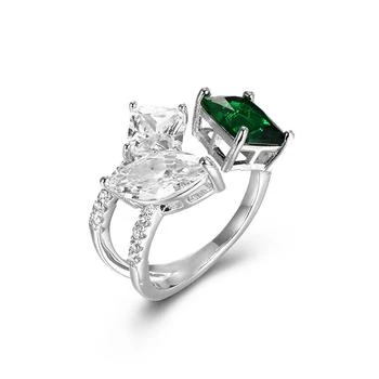 Macy's | Cubic Zirconia in Sterling Silver and 14K Gold Over Sterling Silver Multishape Fashion Ring,商家Macy's,价格¥246