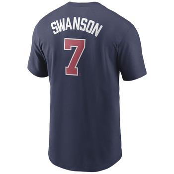 推荐Men's Dansby Swanson Atlanta Braves Name and Number Player T-Shirt商品