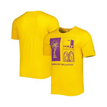 Men's Yellow FIFA World Cup Qatar 2022 Around The World T-shirt,价格$24.99