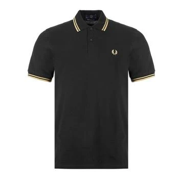 推荐Fred Perry Twin Tipped Polo Shirt - Black商品