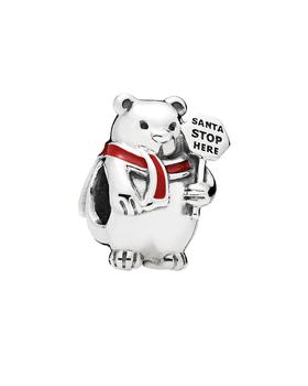推荐Pandora Silver & Red Enamel Christmas Polar Bear Charm商品