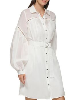 Karl Lagerfeld Paris | Cotton Voile Shirt Dress商品图片,5折