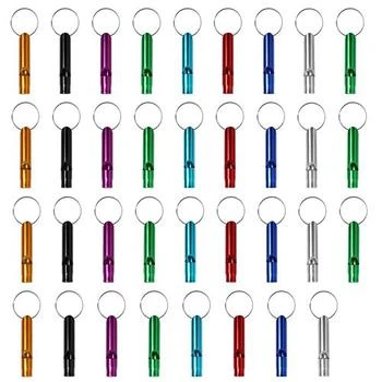 Fresh Fab Finds | 35Pcs Emergency Whistles Extra Loud Aluminum Alloy Whistle With Key Chain Ring for Camping Hiking Hunting Outdoor Sports Emergency Situations Multi,商家Verishop,价格¥181