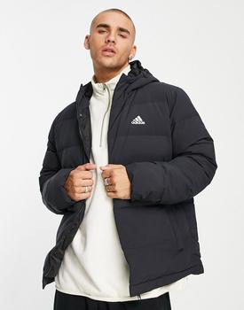 Adidas | adidas Outdoor Helionic hooded puffer jacket in black商品图片,6.9折
