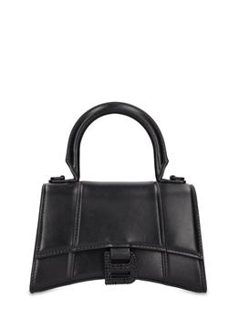巴黎世家沙漏包价格, Balenciaga | Xs Hourglass Leather Top Handle Bag商品图片 