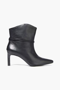 推荐Tie-detailed leather ankle boots商品