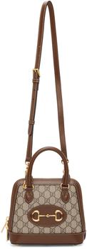 古驰托特包, Gucci | Beige & Brown Small GG 'Gucci 1955' Horsebit Bag商品图片 