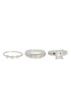 Nordstrom | 3-Pack Assorted Crystal & Imitation Pearl Rings,商家Nordstrom Rack,价格¥49