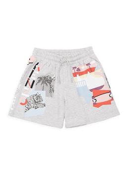推荐Little Girl's & Girl's Collage Print Fleece Shorts商品