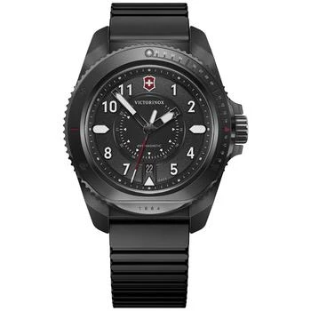 推荐Men's Swiss Journey 1884 Black Rubber Strap Watch 43mm商品