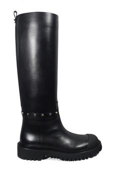 valentino rockstud高跟鞋, Valentino | Luxury Shoes For Women   Valentino Rockstud Black Boots商品图片 9折