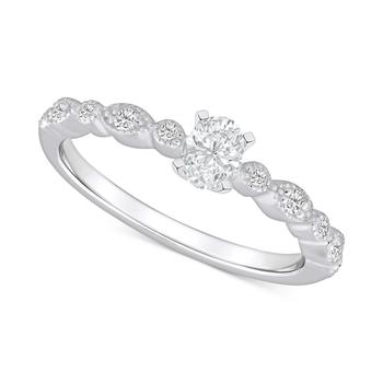 商品Macy's | Diamond Oval Engagement Ring (3/8 ct. t.w.) in 14k Gold,商家Macy's,价格¥12158图片