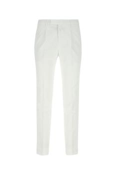 PT01 | PT01 White Stretch Cotton Blend Pant商品图片,9.1折