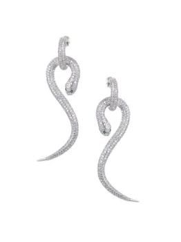 Eye Candy LA | Luxe Crystal Snake Drop Earrings商品图片,5折