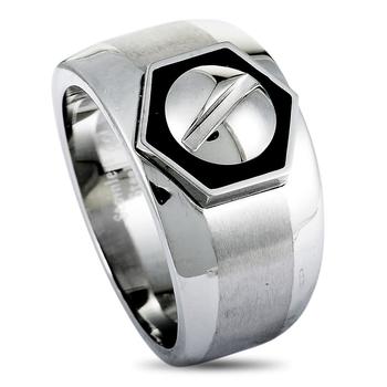 推荐Charriol Rotonde Stainless Steel Black Epoxy Band Ring商品