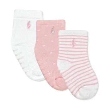 商品Ralph Lauren Baby Girls 3-Pack Cushioned Crew Socks,商家Macy's,价格¥110图片