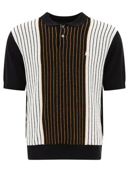 推荐St�üssy Textured Striped Short-Sleeved Polo Shirt商品