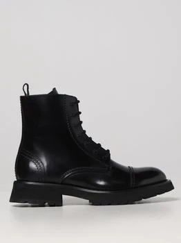 推荐Alexander McQueen brushed leather ankle boots商品