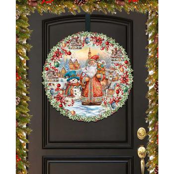 商品Designocracy | Merry Christmas Wreath Christmas Wooden Wall Decor Door Decor G. DeBrekht,商家Macy's,价格¥1130图片