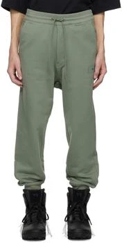 Y-3 | Green Cuffed Sweatpants 5.5折, 独家减免邮费