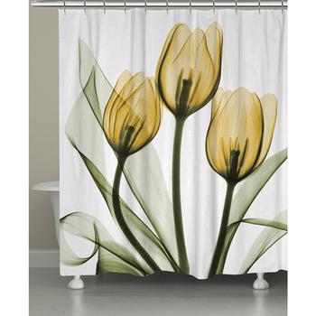商品Laural Home | Golden Tulips Shower Curtain,商家Macy's,价格¥1245图片