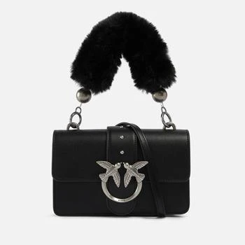 推荐Pinko Love Mini Icon Faux Fur-Trimmed Leather Shoulder Bag商品