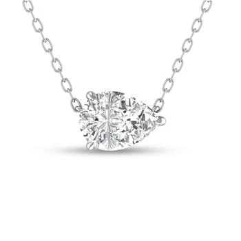 SSELECTS | Lab Grown 1/2 Carat Floating Pear Shaped Diamond Solitaire Pendant In 14k White Gold,商家Premium Outlets,价格¥8317