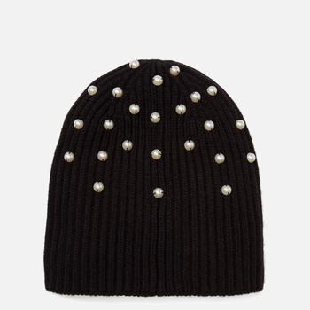 Kate Spade | Kate Spade New York Women's Imitation Pearl Beanie - Black商品图片,4折