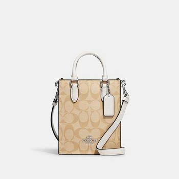 Coach Outlet Coach Outlet North South Mini Tote In Signature Canvas