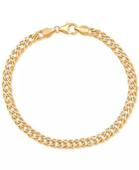 Italian Gold | Double Curb Link Chain Bracelet in 10k Gold,商家Macy's,价格¥1870