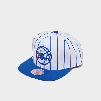 Mitchell and Ness | Mitchell & Ness Philadelphia 76ers NBA Pinstripe Snapback Hat商品图片,