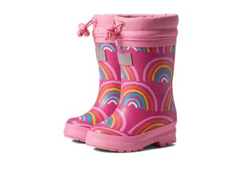 商品Hatley | Rainy Rainbows Sherpa Lined Rain Boots (Toddler/Little Kid/Big Kid),商家Zappos,价格¥184图片