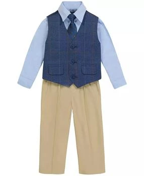 Nautica | Baby Boys Windowpane Duo Vest 4-Piece Set,商家Macy's,价格¥211