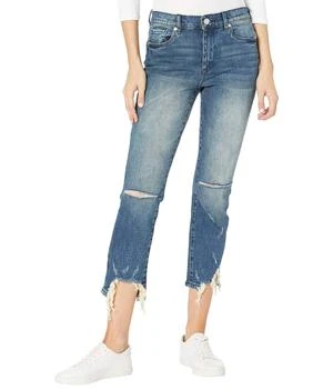 推荐Madison High-Rise Crop Medium Wash Skinny Jeans w/ Raw Hem Detail in My Type商品